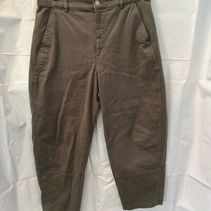 Everlane The Utility Barrel Pant Black and Olive
